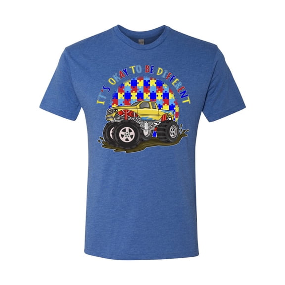 Wild Bobby Its Okay to Be Different | Truck Autism Awareness Men Premium Tri Blend Tee