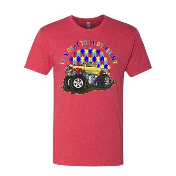 Wild Bobby Its Okay to Be Different | Truck Autism Awareness Men Premium Tri Blend Tee