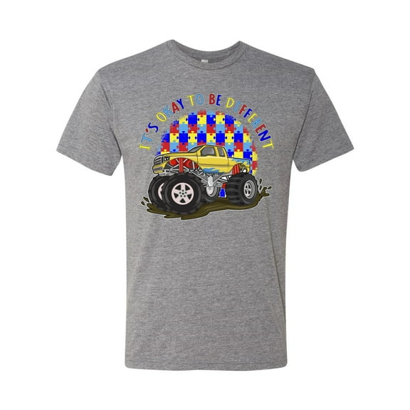 Wild Bobby Its Okay to Be Different | Truck Autism Awareness Men Premium Tri Blend Tee
