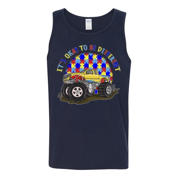 Wild Bobby Its Okay to Be Different | Truck Autism Awareness Men Tank Top