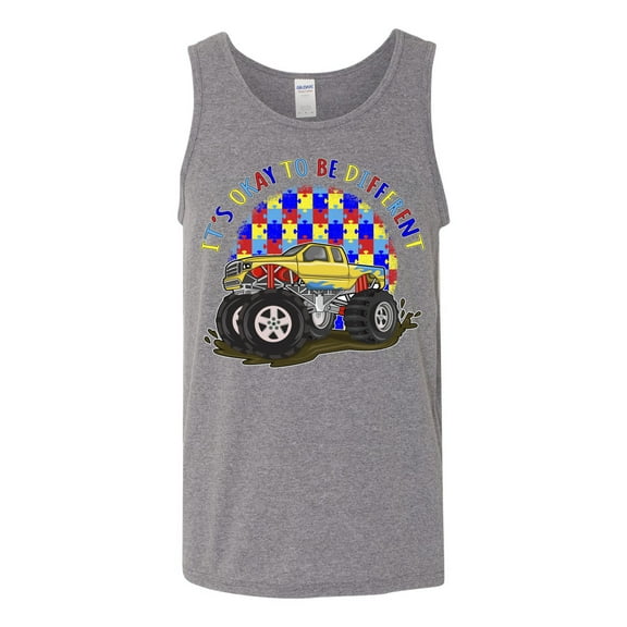 Wild Bobby Its Okay to Be Different | Truck Autism Awareness Men Tank Top
