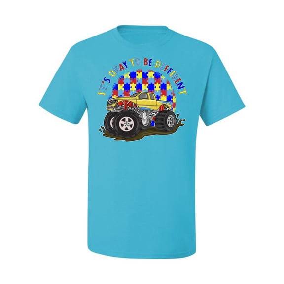 Wild Bobby Its Okay to Be Different | Truck Autism Awareness Men Tee