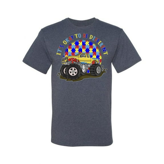 Wild Bobby Its Okay to Be Different | Truck Autism Awareness Men Tee
