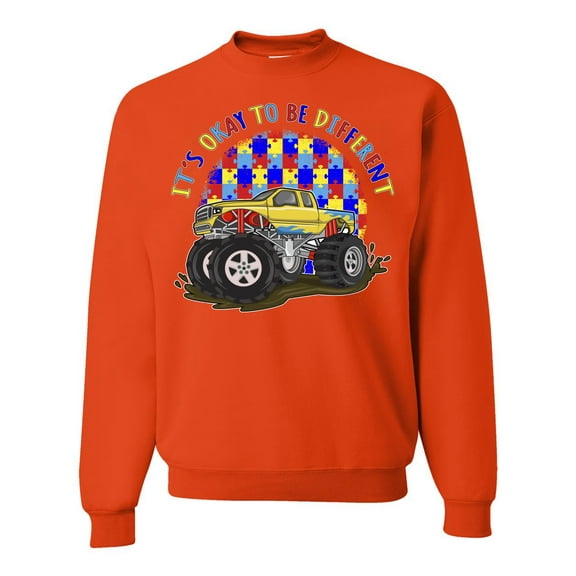 Wild Bobby Its Okay to Be Different | Truck Autism Awareness Unisex Crewneck Sweatshirt
