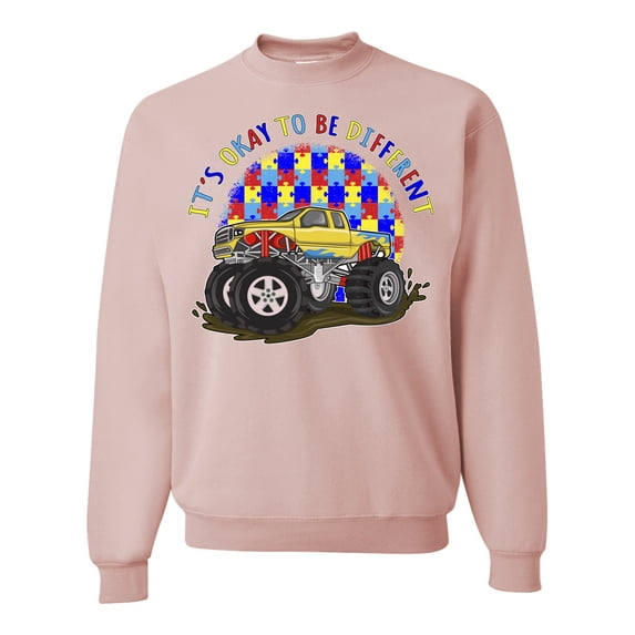 Wild Bobby Its Okay to Be Different | Truck Autism Awareness Unisex Crewneck Sweatshirt