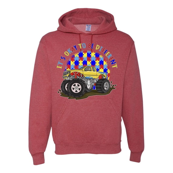 Wild Bobby Its Okay to Be Different | Truck Autism Awareness Unisex Hoodie Sweatshirt