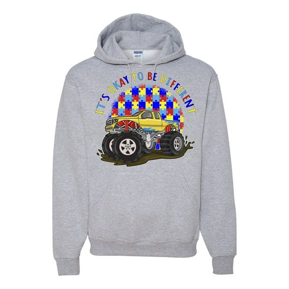 Wild Bobby Its Okay to Be Different | Truck Autism Awareness Unisex Hoodie Sweatshirt