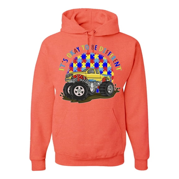 Wild Bobby Its Okay to Be Different | Truck Autism Awareness Unisex Hoodie Sweatshirt
