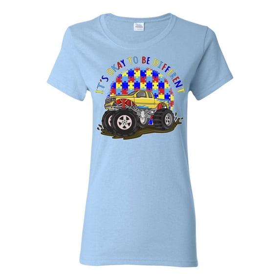 Wild Bobby Its Okay to Be Different | Truck Autism Awareness Women Graphic Tee