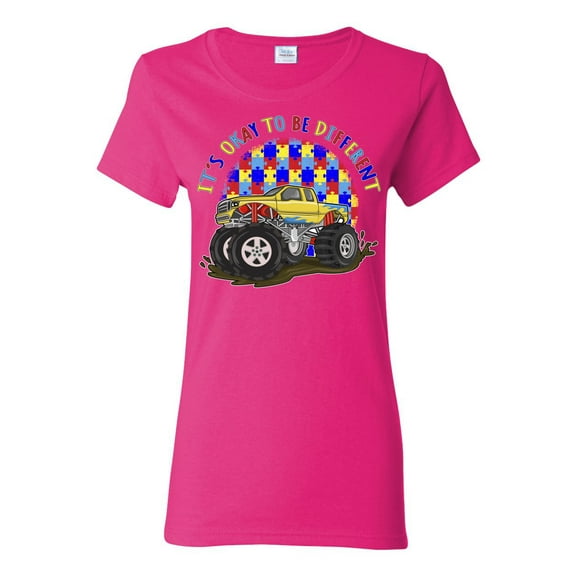 Wild Bobby Its Okay to Be Different | Truck Autism Awareness Women Graphic Tee