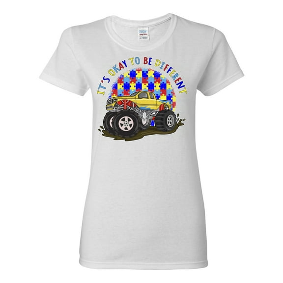 Wild Bobby Its Okay to Be Different | Truck Autism Awareness Women Graphic Tee