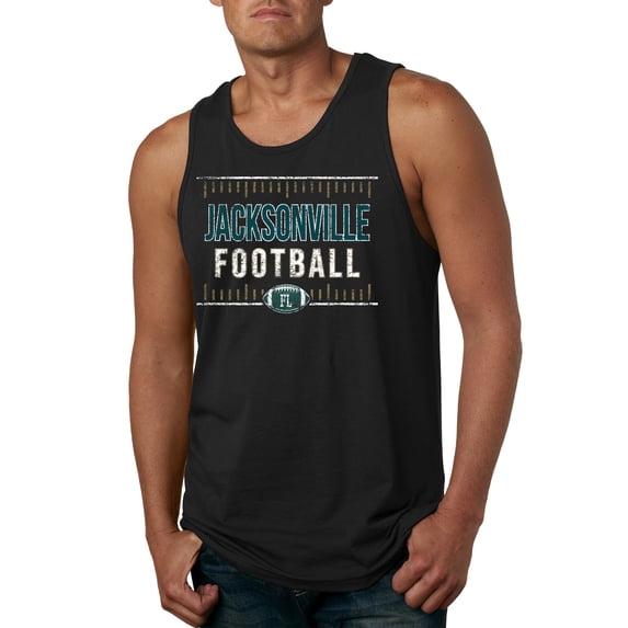 Jacksonville Jax Hometown City Football Fan Pride Sports Mens Graphic Tank Top, Black, X-Large