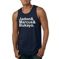 thumbnail image 1 of Wild Bobby, Jadon & Marcus & Bukayo, Sports, Men Graphic Tank Top, Navy, 3X-Large, 1 of 5