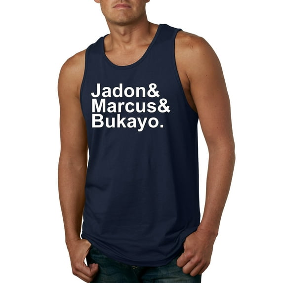 Wild Bobby, Jadon & Marcus & Bukayo, Sports, Men Graphic Tank Top, Navy, 3X-Large