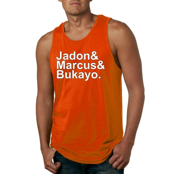 Wild Bobby, Jadon & Marcus & Bukayo, Sports, Men Graphic Tank Top, Orange, XX-Large