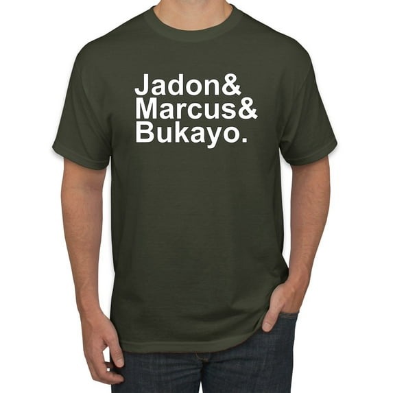 Wild Bobby, Jadon & Marcus & Bukayo, Sports, Men Graphic Tee, Military Green, 4X-Large