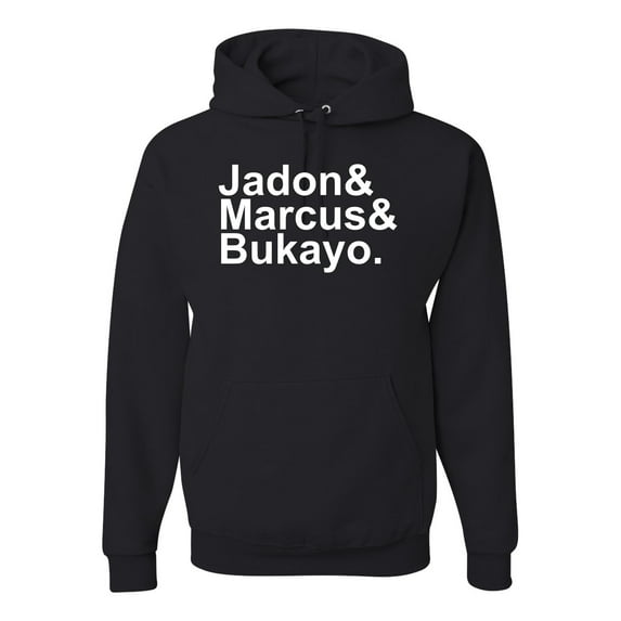 Wild Bobby, Jadon & Marcus & Bukayo, Sports, Unisex Graphic Hoodie Sweatshirt, Black, Small