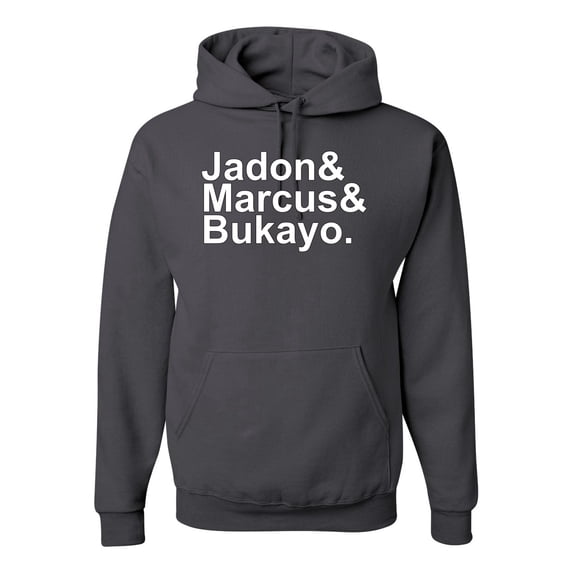 Wild Bobby, Jadon & Marcus & Bukayo, Sports, Unisex Graphic Hoodie Sweatshirt, Charcoal, XX-Large