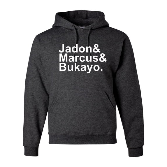 Wild Bobby, Jadon & Marcus & Bukayo, Sports, Unisex Graphic Hoodie Sweatshirt, Heather Black, Medium
