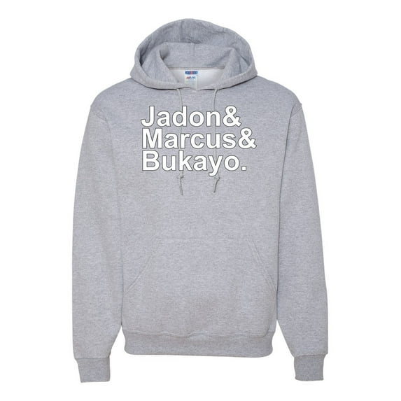 Wild Bobby, Jadon & Marcus & Bukayo, Sports, Unisex Graphic Hoodie Sweatshirt, Heather Grey, Large