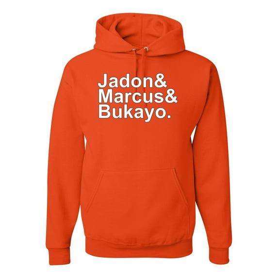 Wild Bobby, Jadon & Marcus & Bukayo, Sports, Unisex Graphic Hoodie Sweatshirt, Orange, 3X-Large