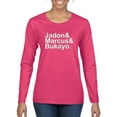 thumbnail image 1 of Wild Bobby, Jadon & Marcus & Bukayo, Sports, Women Graphic Long Sleeve Women, Fuschia, X-Large, 1 of 5