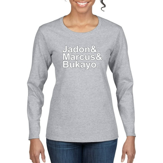 Wild Bobby, Jadon & Marcus & Bukayo, Sports, Women Graphic Long Sleeve Women, Heather Grey, XX-Large
