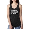 thumbnail image 1 of Wild Bobby, Jadon & Marcus & Bukayo, Sports, Women Racerback Tank Top, Black, Small, 1 of 5