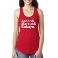 thumbnail image 1 of Wild Bobby, Jadon & Marcus & Bukayo, Sports, Women Racerback Tank Top, Red, Medium, 1 of 5