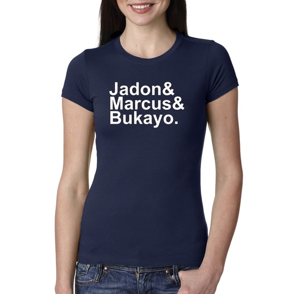 Wild Bobby, Jadon & Marcus & Bukayo, Sports, Women Slim Fit Junior Tee, Navy, Small