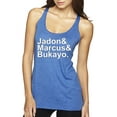thumbnail image 1 of Wild Bobby, Jadon & Marcus & Bukayo, Sports, Women Tri-Blend Racerback Tank Top, Vintage Royal, X-Large, 1 of 5