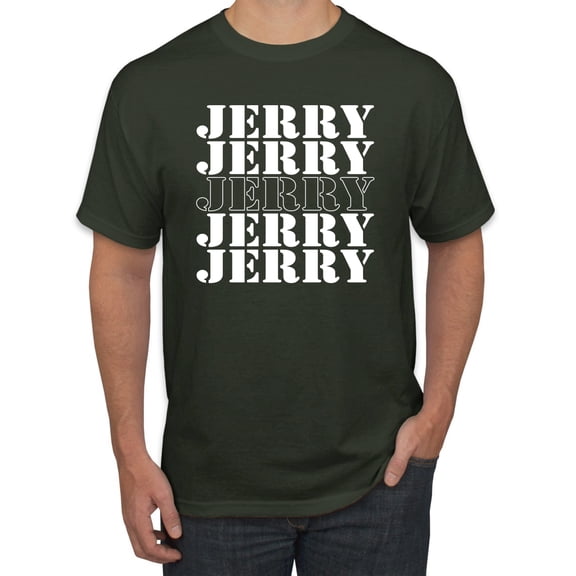 Wild Bobby Jerry Springer 90's TV Talk Show Host Jerry Jerry Chant Famous People Men's Tee, Forest Green, Small