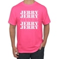 thumbnail image 1 of Wild Bobby Jerry Springer 90's TV Talk Show Host Jerry Jerry Chant Famous People Men's Tee, Neon Pink, 5X-Large, 1 of 6
