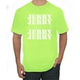 thumbnail image 1 of Wild Bobby Jerry Springer 90's TV Talk Show Host Jerry Jerry Chant Famous People Men's Tee, Safety Green, 5X-Large, 1 of 6