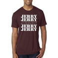 thumbnail image 1 of Wild Bobby Jerry Springer 90's TV Talk Show Host Jerry Jerry Chant Famous People Mens Premium Tri Blend Tee, Cardinal, Small, 1 of 6