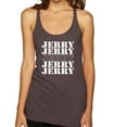 thumbnail image 1 of Wild Bobby Jerry Springer 90's TV Talk Show Host Jerry Jerry Chant Famous People Tri-Blend Racerback Tank Top, Brown, Small, 1 of 6
