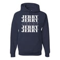 thumbnail image 1 of Wild Bobby Jerry Springer 90's TV Talk Show Host Jerry Jerry Chant Famous People Unisex Hoodie Sweatshirt, Navy, X-Large, 1 of 6