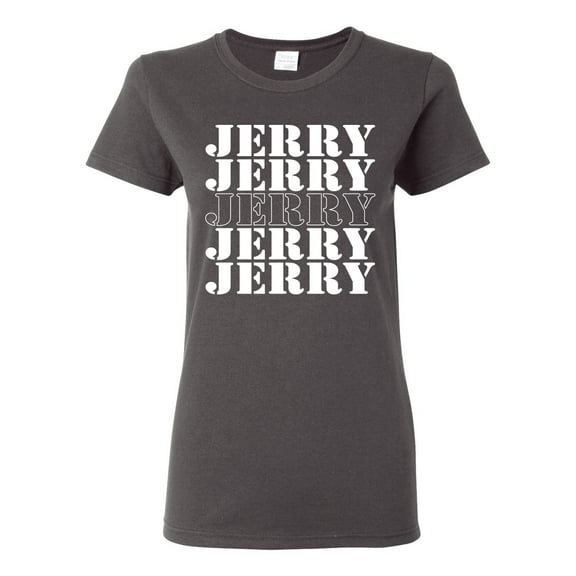 Wild Bobby Jerry Springer 90's TV Talk Show Host Jerry Jerry Chant Famous People Womens Graphic Tee, Charcoal, X-Large