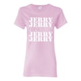 thumbnail image 1 of Wild Bobby Jerry Springer 90's TV Talk Show Host Jerry Jerry Chant Famous People Womens Graphic Tee, Light Pink, Large, 1 of 6