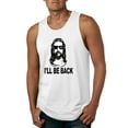 thumbnail image 1 of Wild Bobby Jesus: Ill Be Back Inspirational/Christian Men Graphic Tank Top, White, Large, 1 of 5