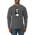thumbnail image 1 of Wild Bobby Jesus: Ill Be Back Inspirational/Christian Men Long Sleeve Shirt, Charcoal, X-Large, 1 of 5