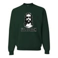 thumbnail image 1 of Wild Bobby Jesus: Ill Be Back Inspirational/Christian Unisex Crewneck Graphic Sweatshirt, Forest Green, Large, 1 of 5