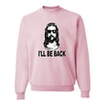 thumbnail image 1 of Wild Bobby, Jesus: Ill Be Back Inspirational/Christian Unisex Crewneck Graphic Sweatshirt, Light Pink, XX-Large, 1 of 5