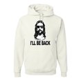 thumbnail image 1 of Wild Bobby Jesus: Ill Be Back Inspirational/Christian Unisex Graphic Hoodie Sweatshirt, White, Small, 1 of 5