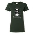 thumbnail image 1 of Wild Bobby Jesus: Ill Be Back Inspirational/Christian Women Graphic Tee, Forest Green, X-Large, 1 of 5