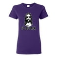 thumbnail image 1 of Wild Bobby Jesus: Ill Be Back Inspirational/Christian Women Graphic Tee, Purple, X-Large, 1 of 5
