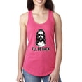 thumbnail image 1 of Wild Bobby Jesus: Ill Be Back Inspirational/Christian Women Racerback Tank Top, Hot Pink, Medium, 1 of 5