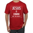 thumbnail image 1 of Wild Bobby Jesus Is Coming Are You Ready? Inspirational/Christian Men Graphic Tee, Red, Small, 1 of 5