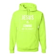thumbnail image 1 of Wild Bobby Jesus Is Coming Are You Ready? Inspirational/Christian Unisex Graphic Hoodie Sweatshirt, Safety Green, Medium, 1 of 5