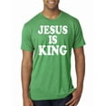 thumbnail image 1 of Wild Bobby, Jesus Is King Bible Scripture | Mens Christian Premium Tri Blend T-Shirt, Envy, 2XL, 1 of 3